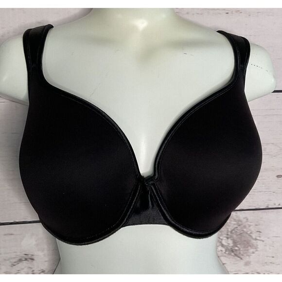 Natori Bra 34DD Black Bra Chic Comfort Full Figure Sweetheart Contour Underwire - Picture 3 of 9